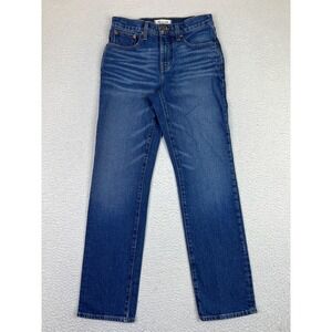 Madewell Jeans Womens 25 Blue Mid-Rise '90s Straight Jean Medium Wash Denim
